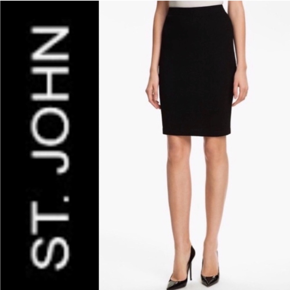 St. John Classic Black Knit Skirt